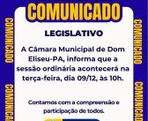 COMUNICADO LEGISLATIVO!